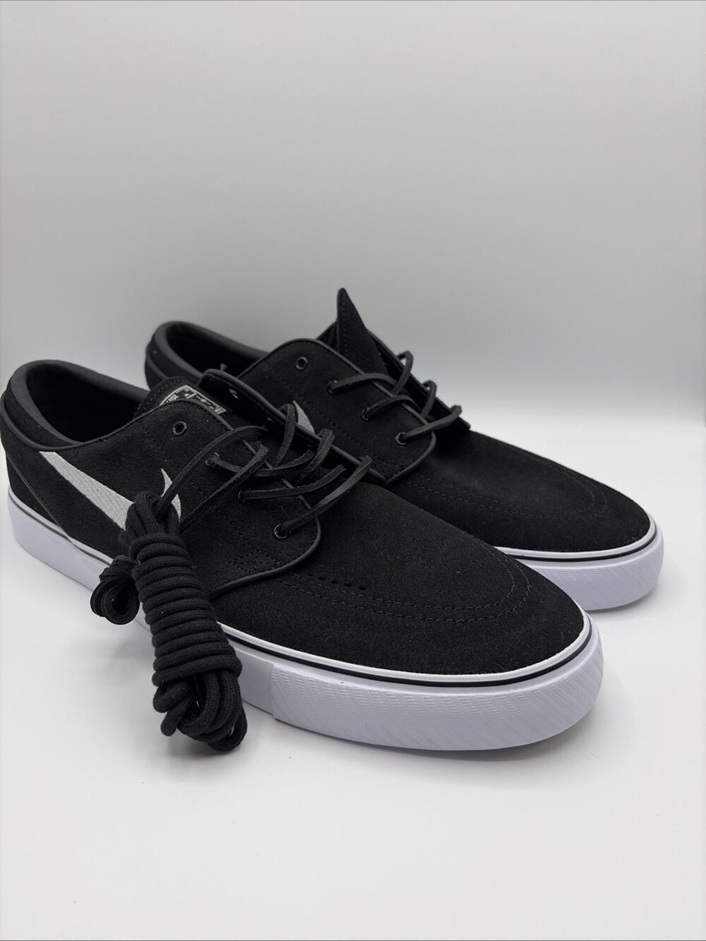 Nike SB Zoom Janoski OG+ Black White Suede Skate Shoes FD6757-001 Men Sz 12 NWOB